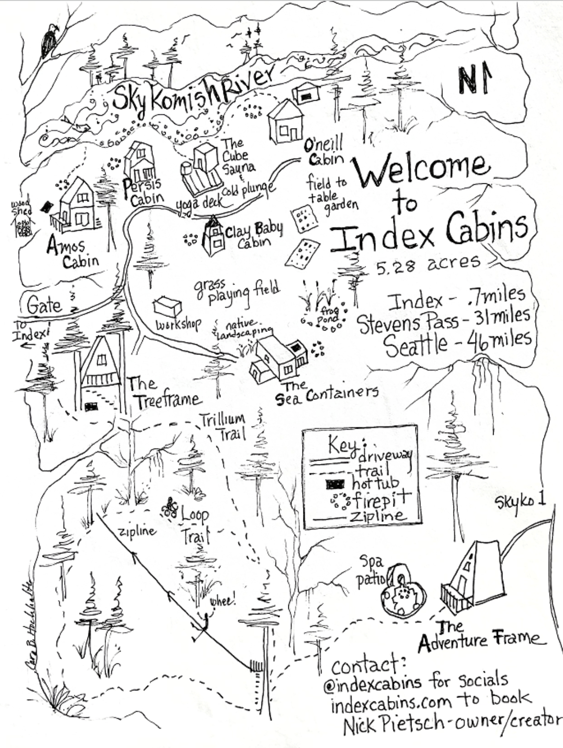 Index Cabins property map